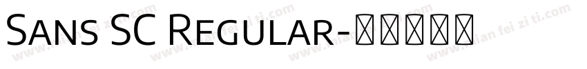 Sans SC Regular字体转换
